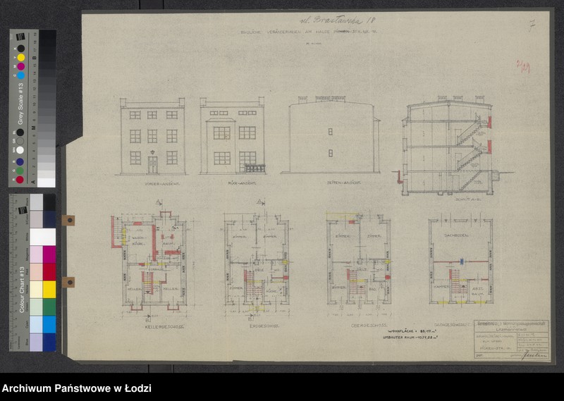 Obraz 6 z jednostki "Budynek mieszkalny przy ulicy Brasławskiej w Łodzi - projekt przebudowy"