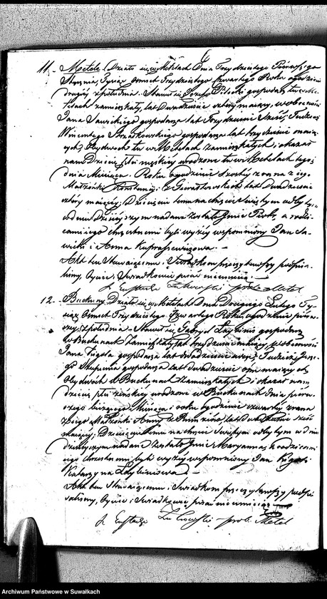 image.from.unit.number "Duplikat Aktów Urodzonych Umarłych i Zaślubionych Parafii Metelskiey z Roku 1834"