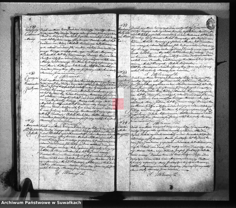 image.from.unit.number "Duplikat parafij wiżayńskiey z roku 1832"