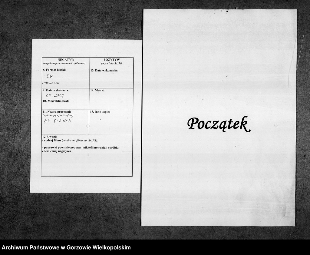 image.from.unit.number "Duplikate der Kirchenbücher über die katholischen Einwohner von: Morrn (Murzynowo), Alexandersdorf (Gościnowo), Johanneswunsch (Dobrojewo)"