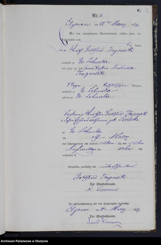 image.from.unit.number "Sterbe-Neben-Register Nr 1 - 76"