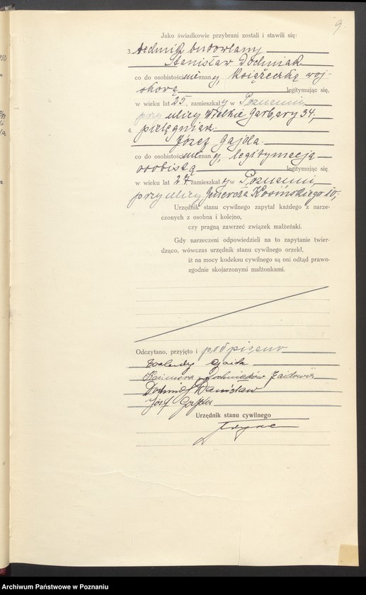 Obraz 11 z jednostki "Księga miejscowa małżeństw tom II [Rejestr główny małżeństw]"
