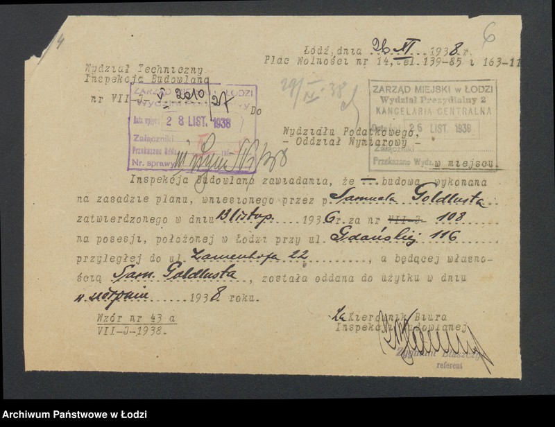 image.from.unit.number "Księga inwentarzowa nieruchomości m. Łodzi ul. Gdańska"