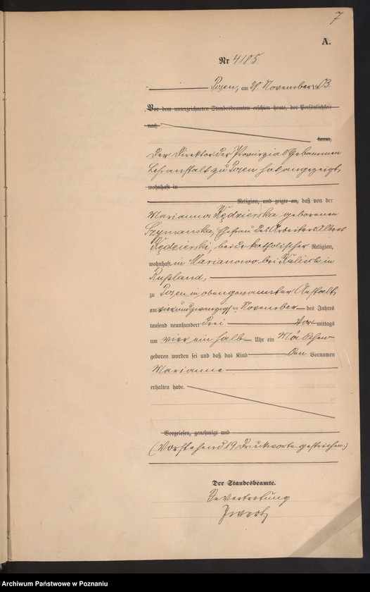 Obraz 10 z jednostki "Księga urodzeń tom VIII"