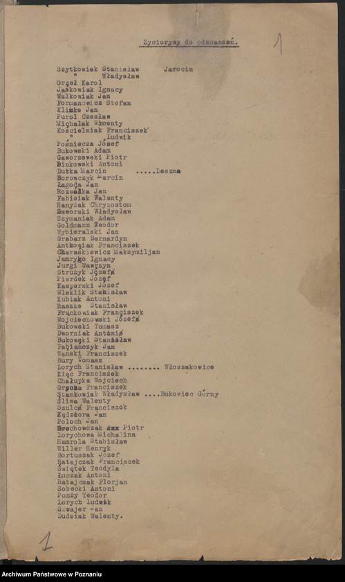 Obraz 4 z jednostki "Wnioski o odznaczenia krzyżem zasługi."