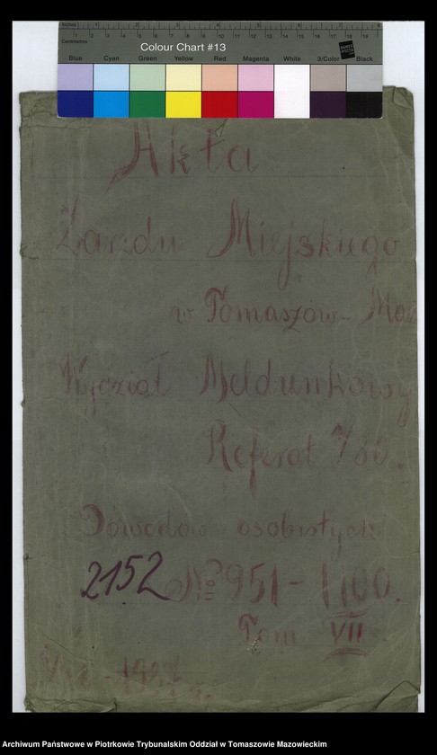 image.from.unit.number "Dowodów osobistych od nr 951 do 1100. Tom VII"