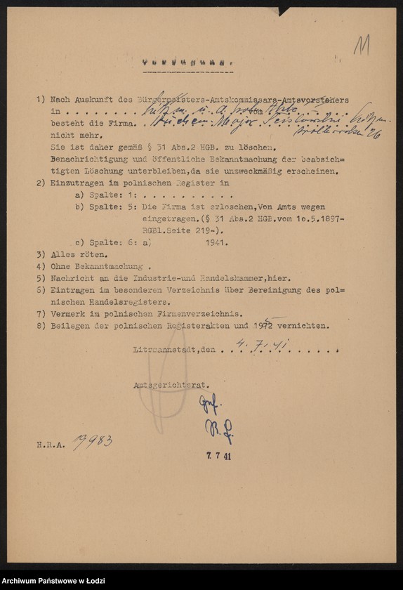 Obraz 13 z jednostki "Nuchem Majer Ścisłowski- drobna sprzedaż mięsa"