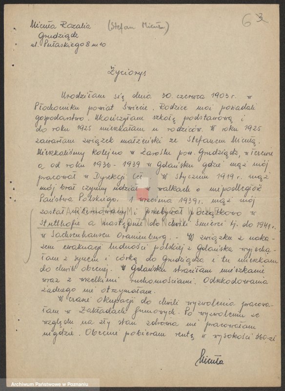 Obraz 16 z jednostki "Życiorysy powstańców wielkopolskich: M - tom Vl /Miałkas Wawrzyn - Mielcarek Władysław/."