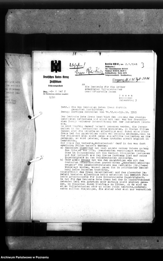 Obraz 7 z jednostki "Vermisstenmeldungen von Roten Krenz - Berlin - Listen und Schriftvechsel"