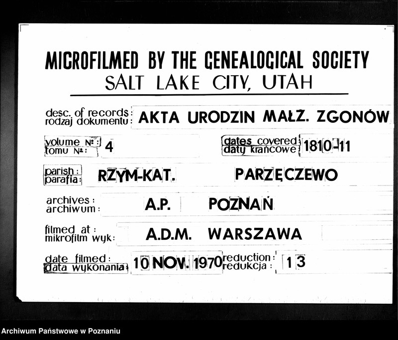Obraz 18 z jednostki "Akta urodzonych, małżeństw i zmarłych"