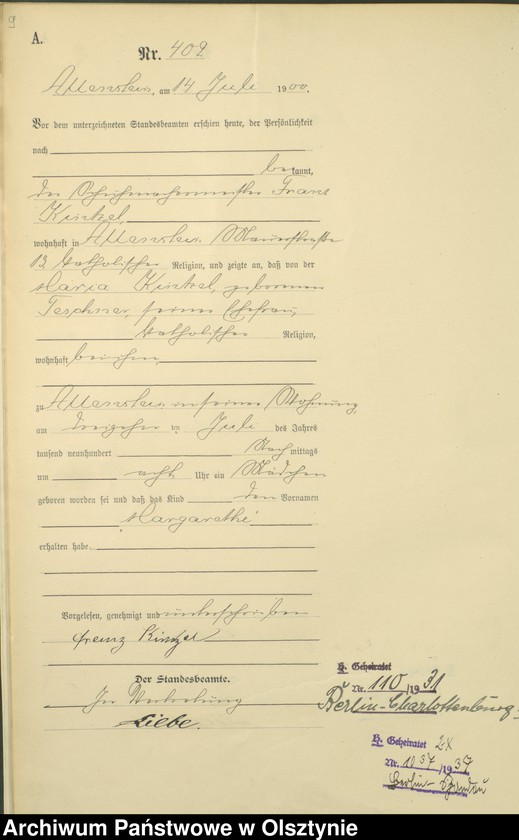 image.from.unit.number "Geburts-Haupt-Register Tom II,Nr 395 - 726"