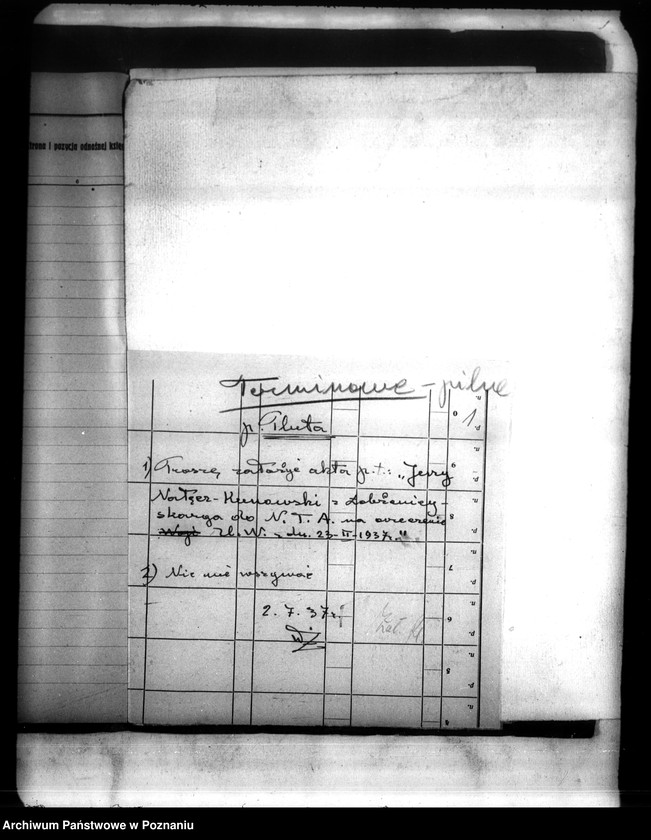 Obraz 5 z jednostki "Jerzy Nałęcz-Kunowski z Łobżenicy, skarga do NTA na orzeczenie Urzędu Wojewódzkiego z dnia 23,II,37 w sprawie przymusowego wykupu"