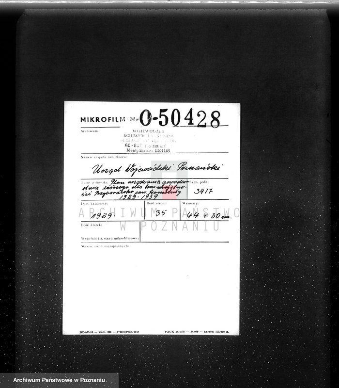 image.from.unit.number "Plan urządzenia gospodarstwa leśnego dla lasu majętności Przyborówko powiat szamotulski 1929-1939"