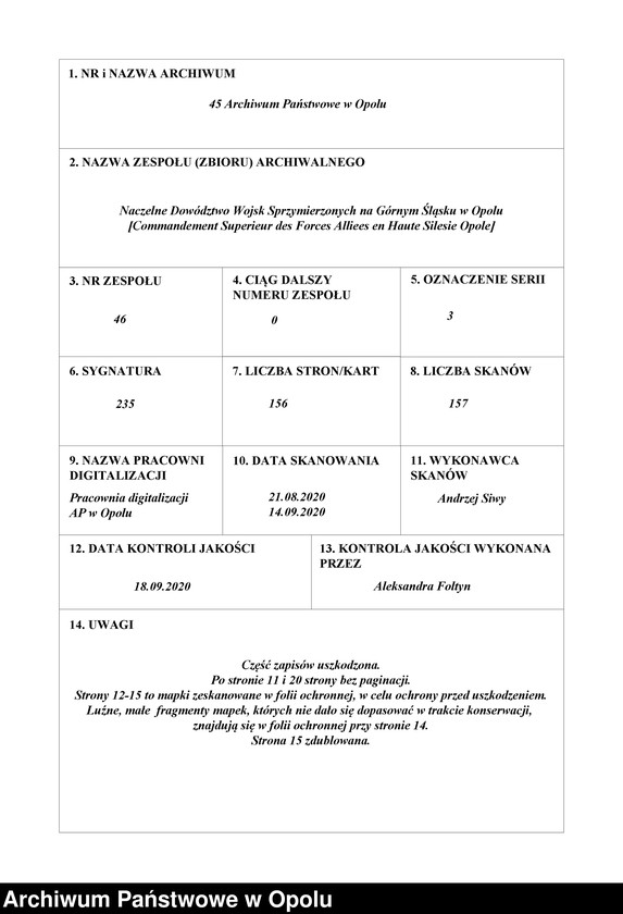 Obraz 1 z jednostki "/Korespondencja i zarządzenia dotyczące służby granicznej, wewnętrzno-administracyjnych kontroli ruchu ludności/ 31.01.- 23.05.1920"