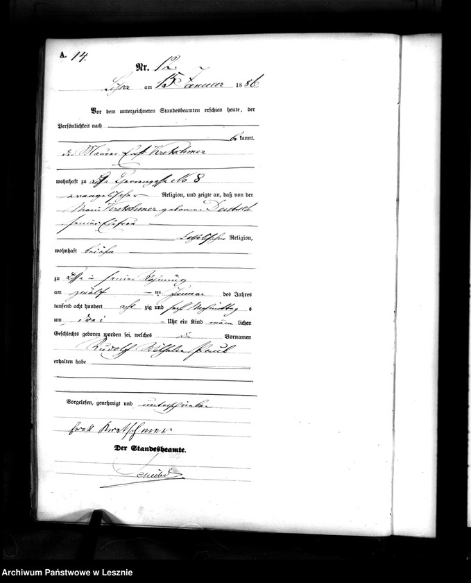 Obraz 15 z jednostki "[Księga urodzeń]"