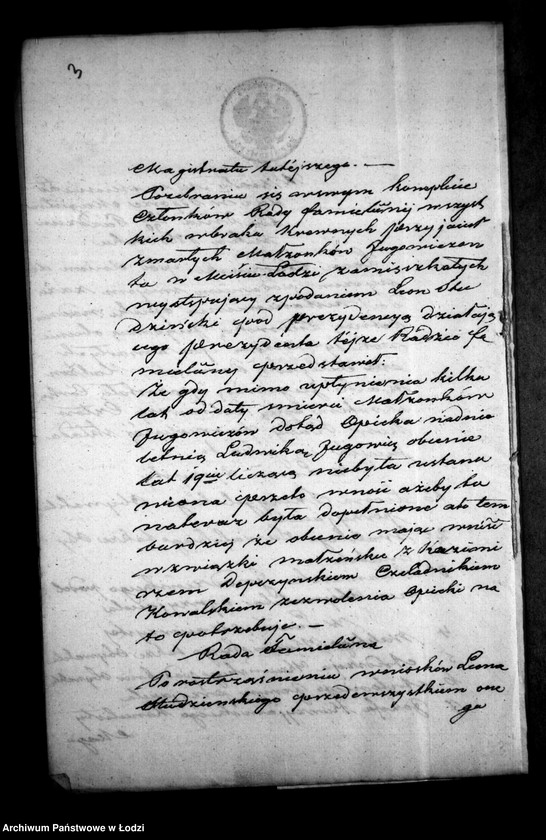 Obraz 7 z jednostki "Akta tyczące się ustanowienia opieki nad nieletnią Ludwiką Jugowicz po zmarłych Filipie i Domicelli małżonkach Jugowicz"