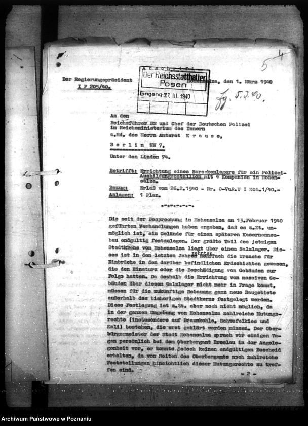 Obraz 9 z jednostki "Barackenlager Posen, Ordnungspolizei, Bulgarische Strasse"