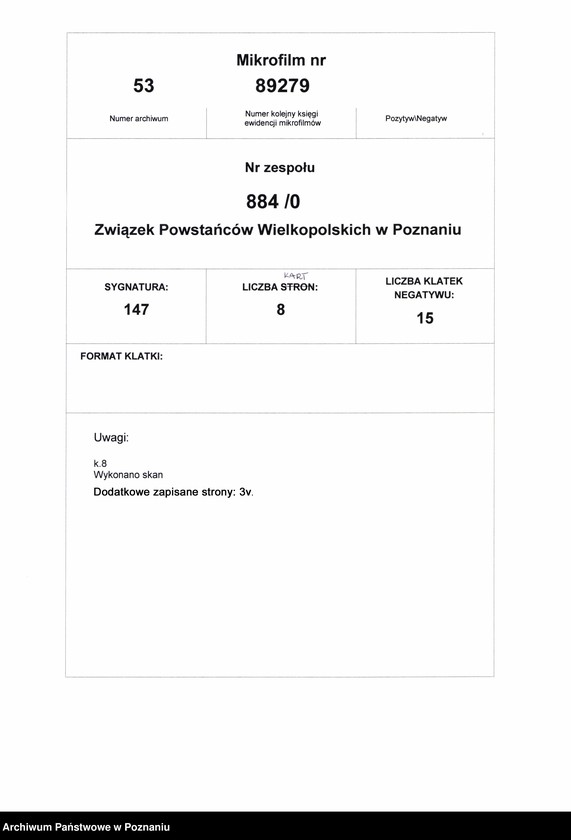 Obraz 13 z jednostki "Poznań - Główna im. gen. Dąbrowskiego akta koła."