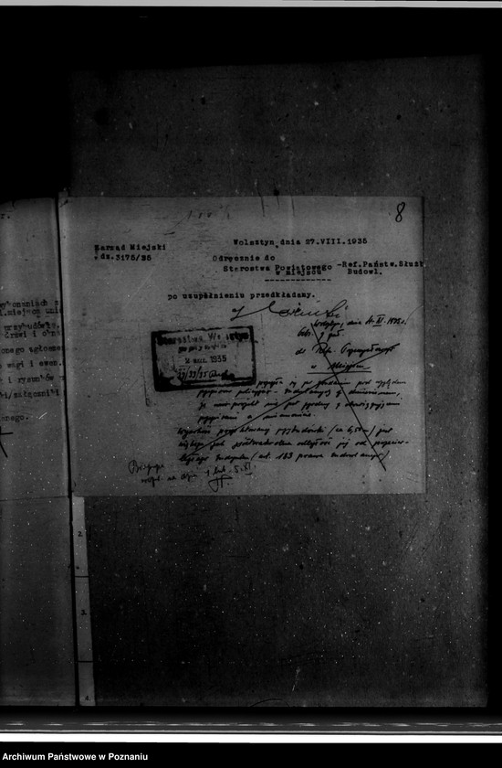 Obraz 12 z jednostki "Zatwierdzenie zakładu przemysłowego /młyna/ Jana Sibilskiego w Wolsztynie"