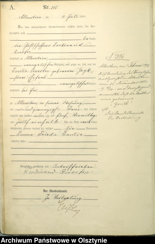 image.from.unit.number "Geburts-Haupt-Register Tom II,Nr 385 - 790"