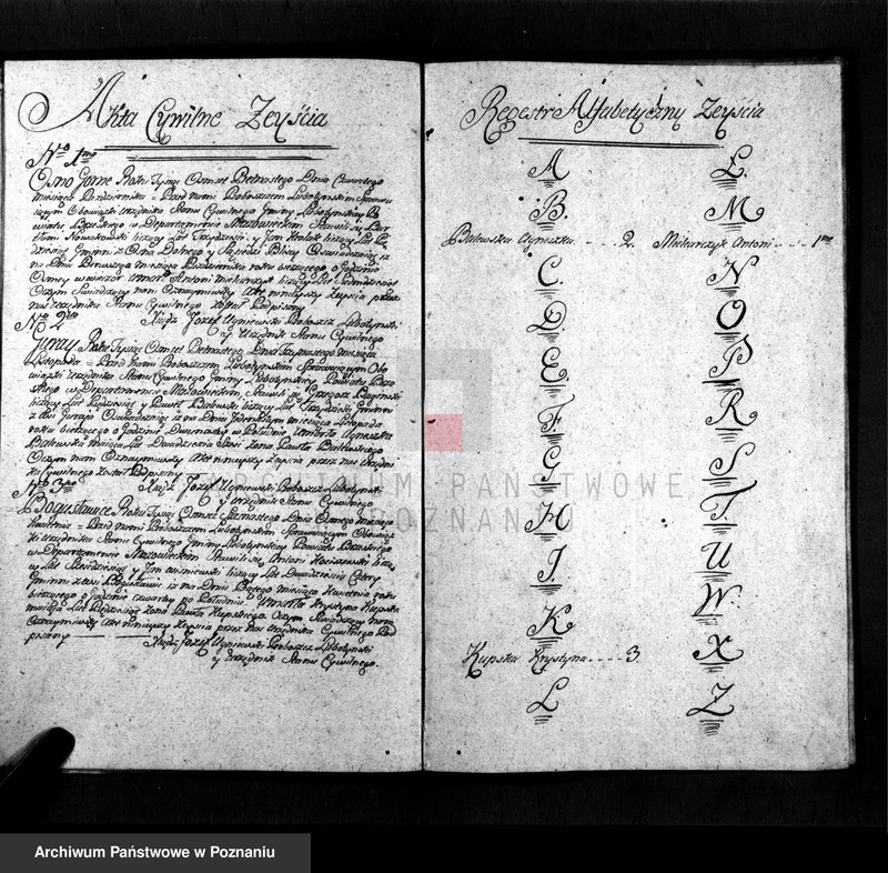 image.from.unit.number "Akta cywilne urodzonych, ślubów i zejścia"