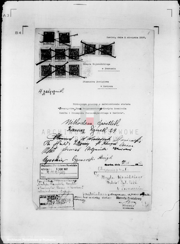 Obraz 5 z jednostki "/ Kasa Bezprocentowego Kredytu Rzemiosła, Handlu i Przemysłu Chrześcijańskiego w Rawiczu/"