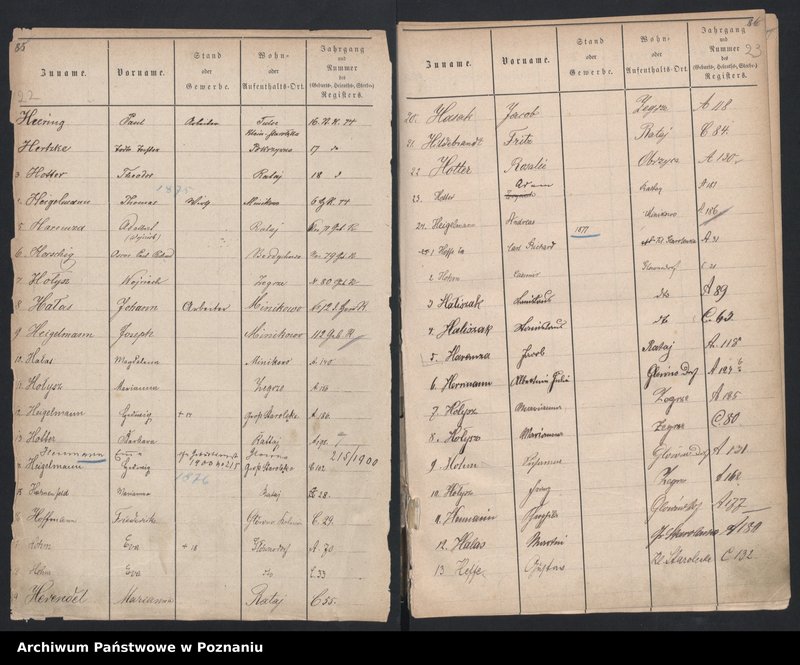 image.from.unit.number "Spis alfabetyczny urodzeń, małżeństw, zgonów"
