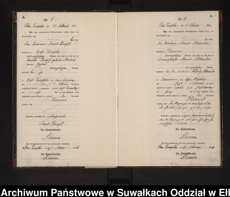image.from.unit.number "Geburts-Neben-Register des Preussischen Standes-Amtes Gross Konopken Kreis Loetzen"