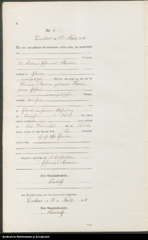 Obraz 9 z jednostki "Geburtsregister"