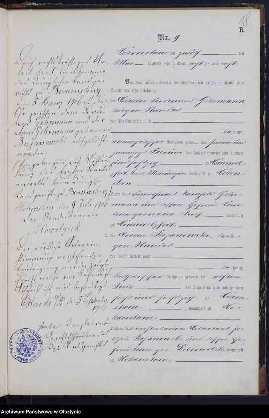 image.from.unit.number "Heiraths-Neben-Register Nr 1 - 23"