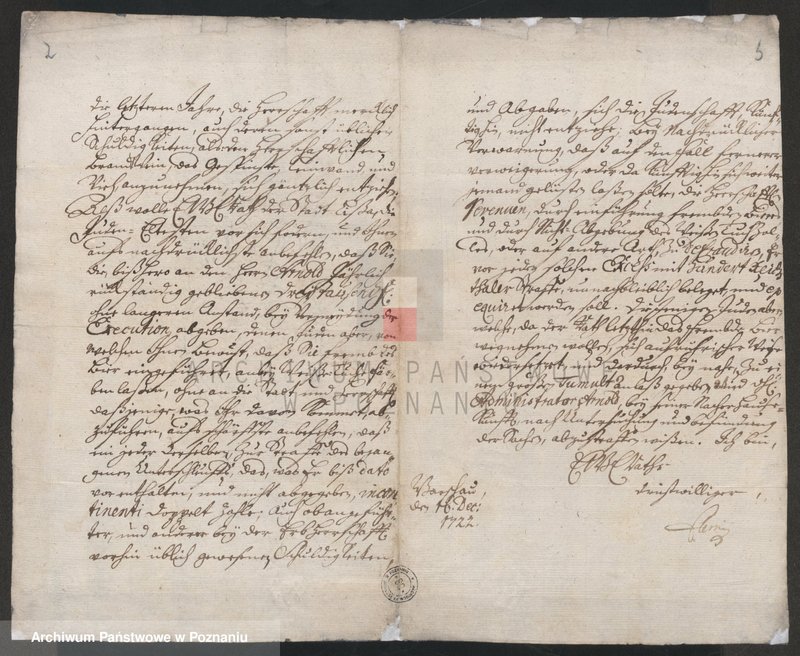 Obraz 2 z jednostki "Zarządzanie Flemminga w sprawie uszczyplania dóbr książęcych przez Żydów; język niemiecki"