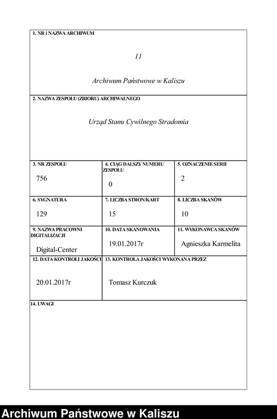Obraz 1 z jednostki "[Księga małżeństw]"