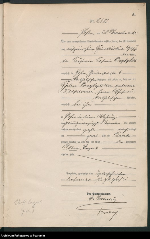 Obraz 4 z jednostki "Księga miejscowa urodzeń tom V [Rejestr główny urodzeń]"