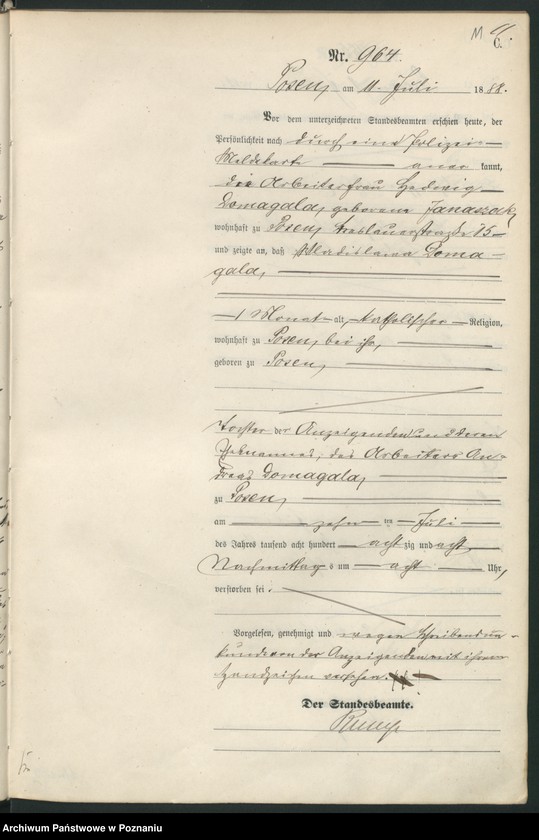 Obraz 14 z jednostki "Księga zgonów t. III"