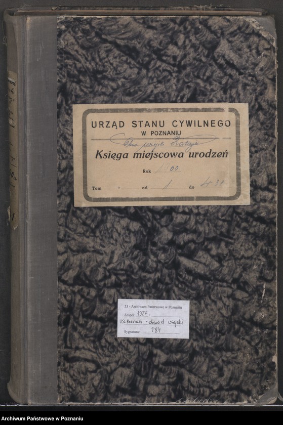 Obraz 2 z jednostki "Księga miejscowa urodzeń"