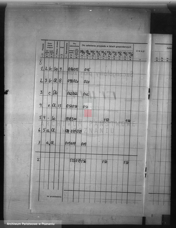 Obraz 12 z jednostki "Program urządzenia gospodarstwa leśnego dla lasu majętności Glinno powiat poznański 1938-1948"