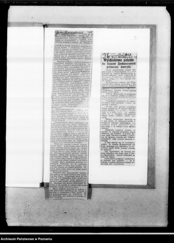 Obraz 7 z jednostki "Emigracja do Ameryki [wycinki prasowe]"