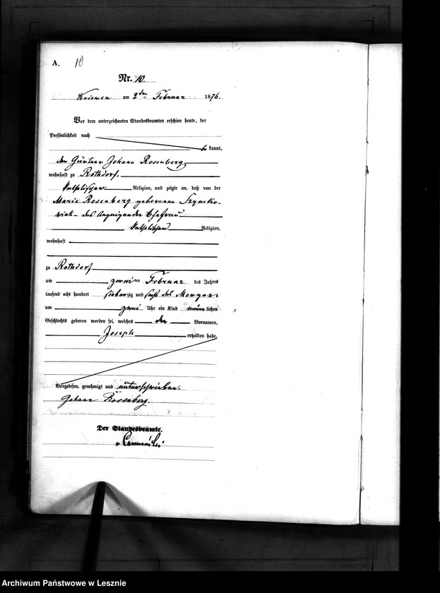 Obraz 13 z jednostki "[Księga urodzeń - wieś]"