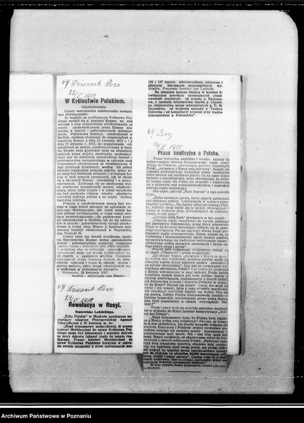 Obraz 17 z jednostki "Niepodległa Polska [wycinki prasowe]"