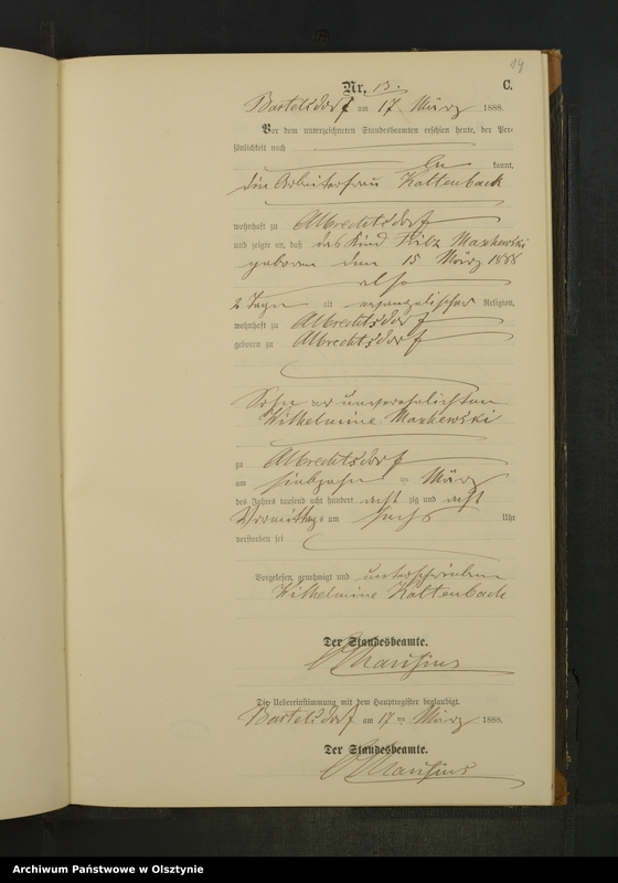 image.from.unit.number "Sterbe-Neben-Register Nr 1 - 45"