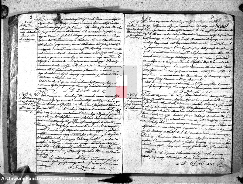 image.from.unit.number "Duplikat aktów urzędnika stanu cyvilnego względem urodzenia, małżeństwa i zeszłych parafii wieysieyskiey na rok 1826, tom I"