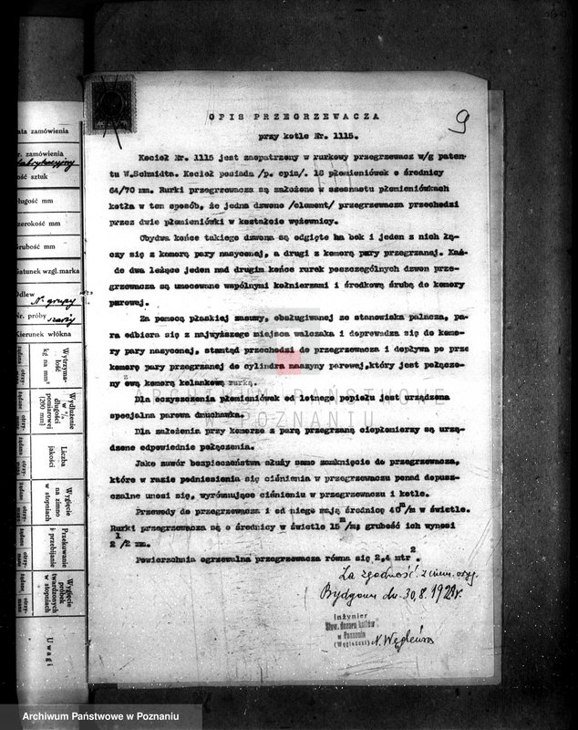 image.from.unit.number "Warsztaty firmy Smoschewor i Ska - Towarzystwo dla przemysłu kolejowego nr woj. kotła 6206"