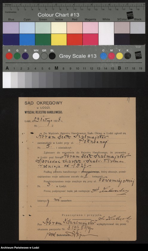 Obraz 3 z jednostki "Abram Icek Szulmajster – sprzedaż chustek i szali"