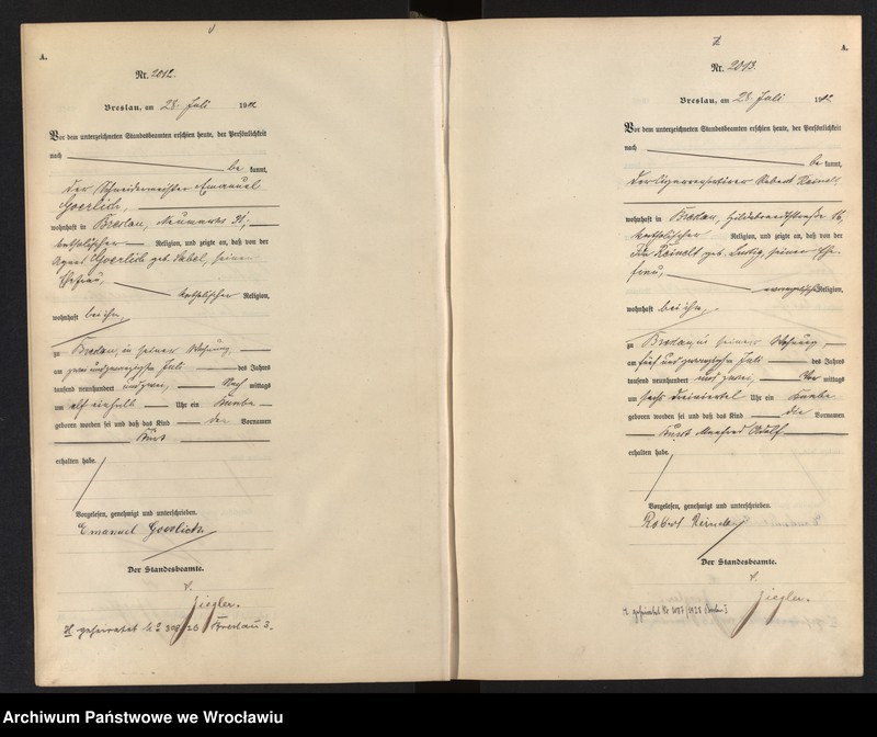 image.from.unit.number "Geburts-Haupt-Register Breslau I 1902 Band 6"