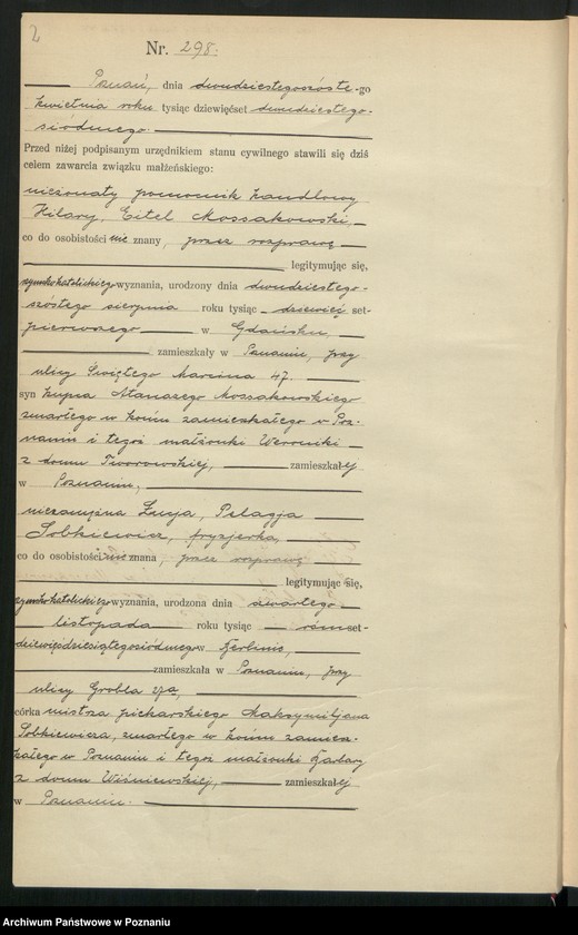 Obraz 4 z jednostki "Księga miejscowa małżeństw tom II [Rejestr główny małżeństw]"