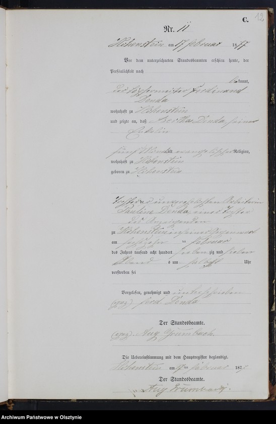 image.from.unit.number "Sterbe-Neben-Register Nr 1 - 61"