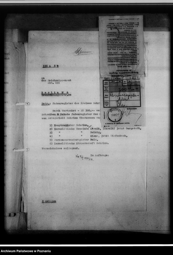 Obraz 14 z jednostki "Register der Juden, Dissidenten und Kirchenbuchduplikate [powiaty: śremski, średzki i wolsztyński]"