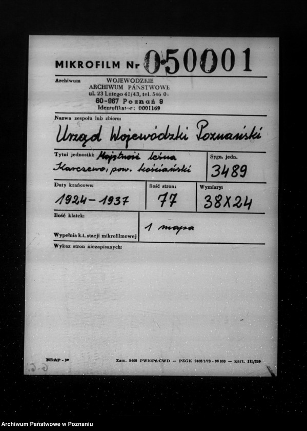 Obraz 2 z jednostki "Majętność leśna Karczewo powiat kościański"