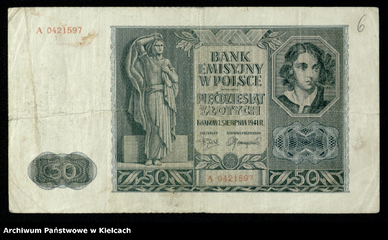 image.from.unit.number "Banknoty polskie z okresu II wojny światowej. Bony i bilety Polskiej Krajowej Kasy Pożyczkowej z okresu I wojny"