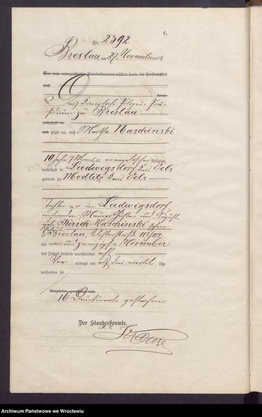 image.from.unit.number "Sterbe-Haupt-Register Breslau II 1908 Band 7"